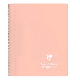 Clairefontaine 366681C Spiral Notebook Koverbook Blush, DIN A5, 14.8 x 21 cm, 80 Sheets, Squared, Pack of 1, Assorted Colours
