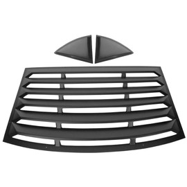 IKON MOTORSPORTS, Window Louver Compatible with 2010-2015 Chevy Camaro, XE Style,Rear Louver and Side Quarter Scoop Louvers