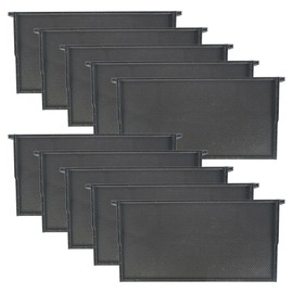 10 Pack Plastic Beekeeping Frame with Beeswax Coating Foundation Sheets, All-in-One Frame and Foundation, Deep Beehive Frame for Beekeeping 9", Black