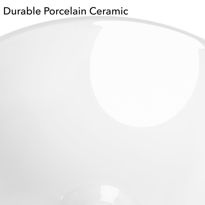 Miligoré 16" Round White Ceramic Vessel Sink - Modern Above