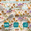 Mushroom and Floral Satin Pillow Case Silk Satin Pillowcase 1