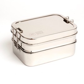 Elephant Box Stainless Steel Bento Snack Box | 3-in-1 Eco Friendly & Plastic Free, Compartment Lunch Box, 2 Tiers and Snackpod (Total Capacity 950ml)