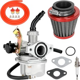YOXUFA PZ19 Carburetor Carb Cable Choke for TaoTao Baja Kazuma Loncin Sunl Peace Sports Kayo Fox SSR Lazer 6 Kandi 50 70 90 110 125cc Chinese 4 Wheeler ATV Quad Pit Dirt Bike Go Kart Cart Moped Parts