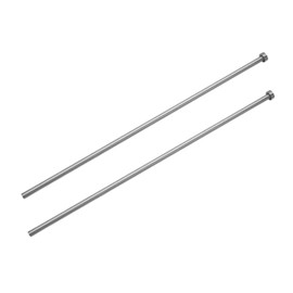 JSMOUID SKD61 Straight Ejector Pins, 7/32" Dia Round Tip Punch 304.8mm (12") Long Silver Gray 2pcs