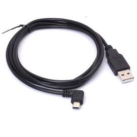 USB 2.0 A Male to Angle Mini Cable,90 Degree Left Angle Mini 5P Data Sync Charge Cord for Garmin Dash Cam Car Navigator DVR Digital Camera 1.5 Meter (Left)