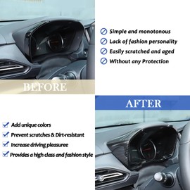 Daeiclru Interior Dashboard Speed Meter Display Frame Trim Cover Compatible with Subaru WRX 2021-2023, ABS Car Dashboard Panel Trim Cover Frame Accessories (Carbon Fiber Pattern)