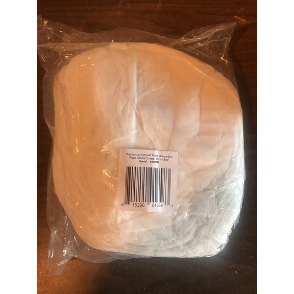 Therapist's Choice Disposable Fitted Face Rest Covers, (50 pcs per Bag), Color: White (Bag of 50pcs)