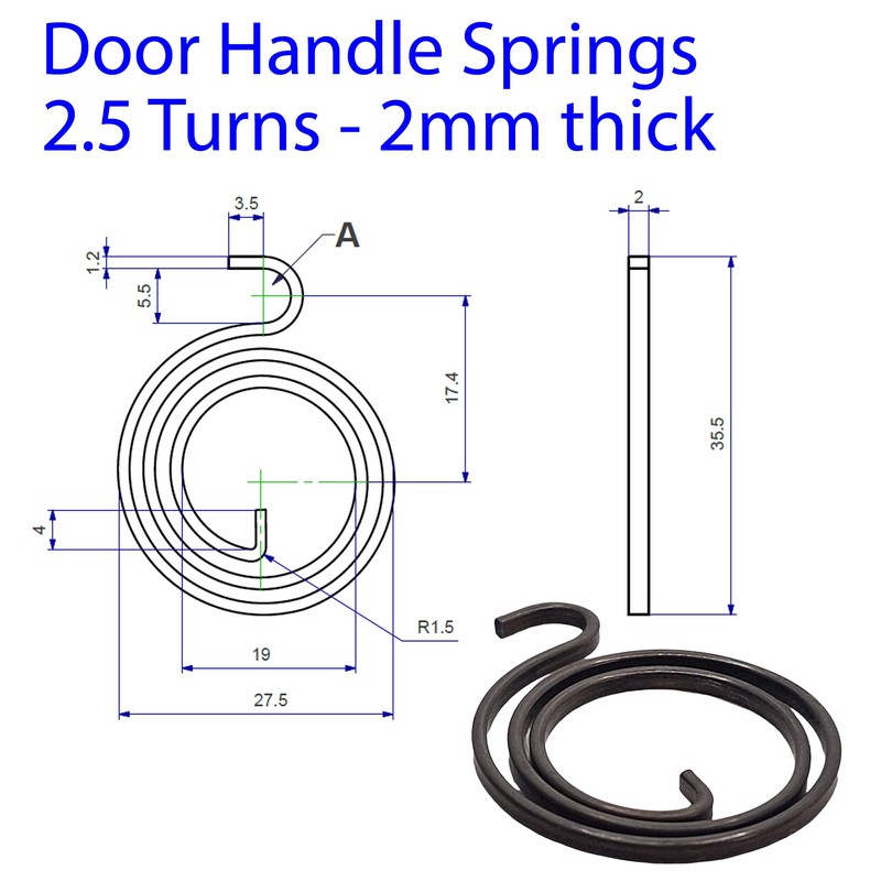 Universal Hardware Door Handle Spring Replacement Repair Kit 6 x