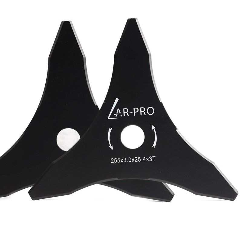 (2-Set) 10" x 3 Teeth Carbon Steel Brush Cutter Blades