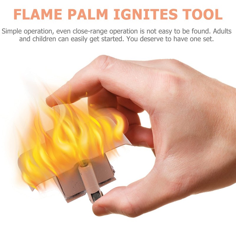 jojofuny 2 x Magician Fire Flames on Hand Palm Metal