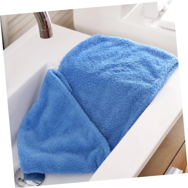 Baluue 2pcs Thicken Shower Cap Towel Microfibre Hair Towel Quick