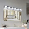 Ship in US,45" Modern 6-Light LED Vanity Light, Sleek Black