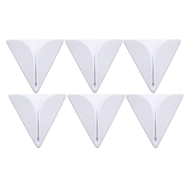 FGen 6pcs Wall Paste Does Not Fall Off Firmly Triangle Type Self-Adhesive Towel Hook