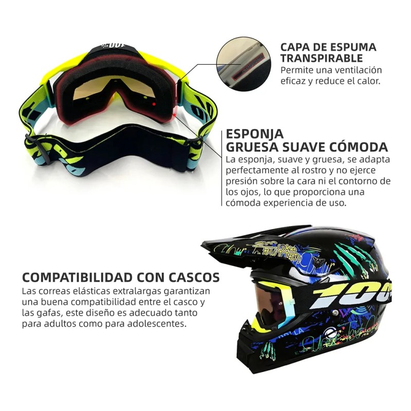 Goglesss Motocross Gafas De Esquí Tacticos Anti Niebla