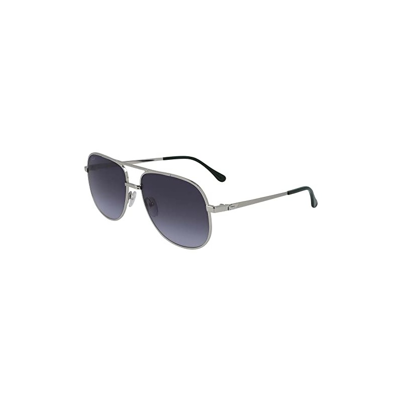 Lacoste Men's L222S Aviator Sunglasses, Palladium/Blue Gradient, 60 mm