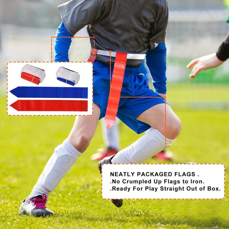 Hopbucan 12 Player Adjustable Sliding Flag Football Set, 3 Flags