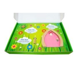 My Own Fairy Fairy Door with magic dust, wall stickers, miniature key and magical fairy club membership (Pink)