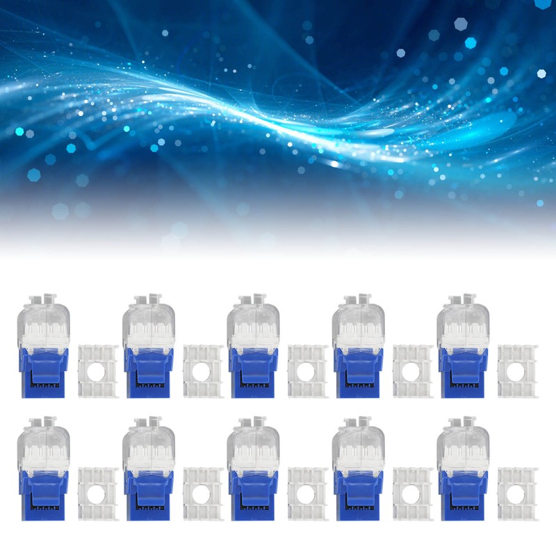 50PCS RJ45 Cat5e Unshielded Network Module 180 Degree Punch Free