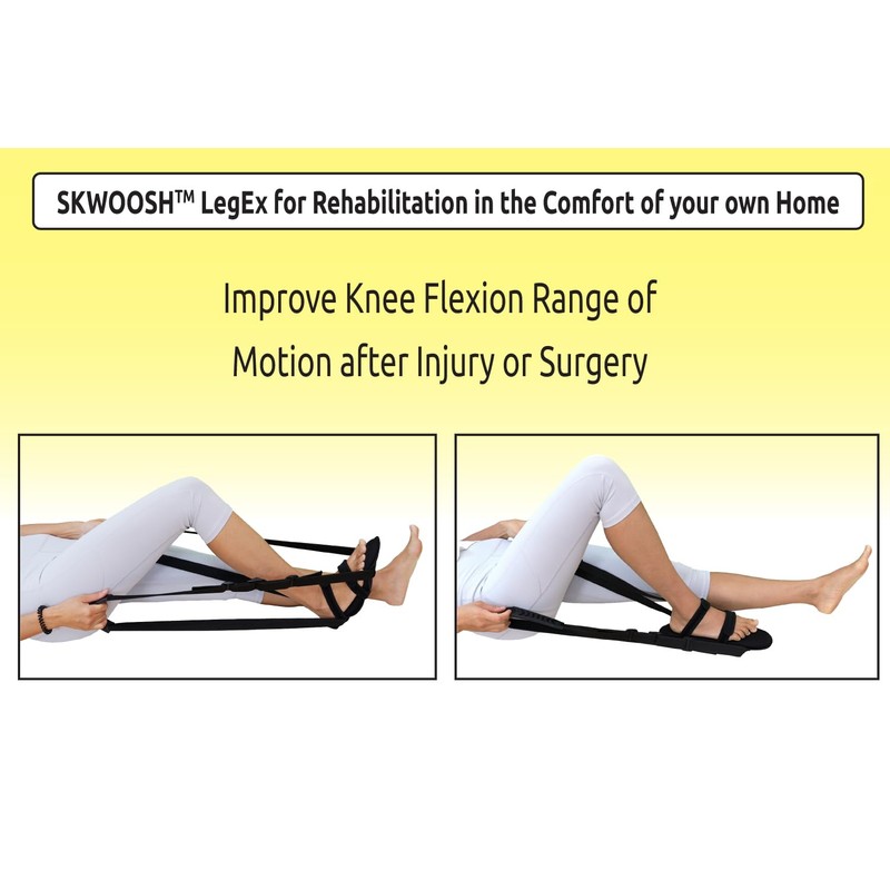 Skwoosh LegEx for knee replacement surgery rehabilitation recovery and mobility,