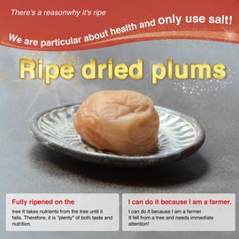 Fushimi Plum Garden: Umeboshi White dried plums, 200g, citric acid, 20% salt, natural flavor, Benei Fukui, Sour