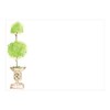 Caspari Painted Topiary Correspondence Cards - 12 Per Package
