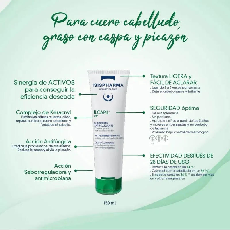 Isispharma Ilcapil Kr Shampoo Anti Caspa 150ml Purifica Alivia Cuero