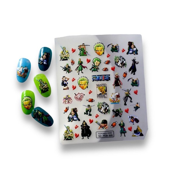 ONE Piece Nail Sticker 3D Anime Nail Stickers ONE Piece