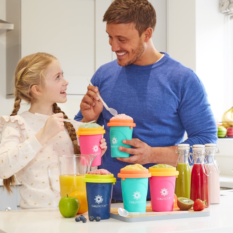ChillFactor slushy maker Neon Green - Reusable slushy maker cup,
