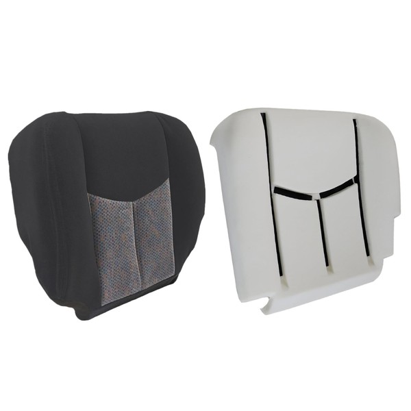NLQR Front Driver Side Bottom Cloth Seat Cover Dark Gray