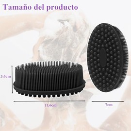 Pcs Cepillo Baño Silicona Corporal Utilizado Bañarse Durable Fácil Limpiar Masajes Exfoliación Piel Adecuado Masaje Negro