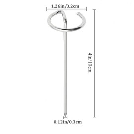 COMZPLIFE 40Pcs 3.94 Inch Air Fryer Skewers, Stainless Steel Standing Kebab Skewers, Vertical Skewers Sticks Reusable for BBQ, Chicken, Meat, Vegetable