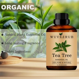 Tea Tree Essential Oils Organic, 240ML 100% Pure and Natural Tea Tree Essential Oil for Aromatherapy Diffuser - Tea Tree /8 Fl Oz