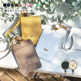 Giselle Women's Transit Pass Case, Transit Pass Holder with Reel, Double-Sided Smart Card Case, Employee ID Card Case, Strap Included, Ribbon