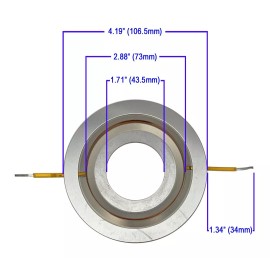 Pro Master USA 4-pack VOICE COIL DIAPHRAGM FOR PYRAMID TW57 BULLET TWEETER, SHIPS FROM USA!!!