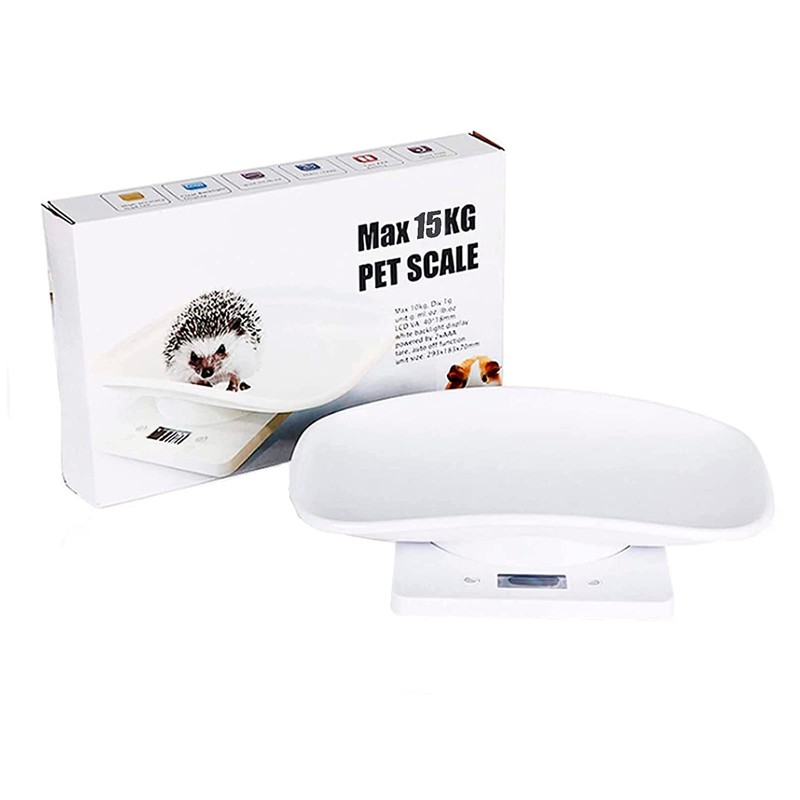 Digital Pet Scale, Small Animal Scale with Tape Measure, Kitchen