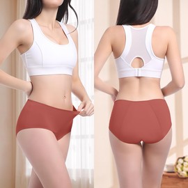 CARER Healthcare Incontinence Pregnancy Carer Incontinence Underwear for Women Washable Women's Incontinence Panties 150ml High Absorbent Leak Proof Underwear for Women Bladder Leaks & Postpartum 2pk-2XL Orange