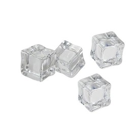 20pcs 25mm Transparent Acrylic Ice Cubes Square Shape, Glass Luster Ice Cubes Fake Artificial Acrylic Ice Cubes Crystal Clear for Photography Props Kitchen Toy Decoration
