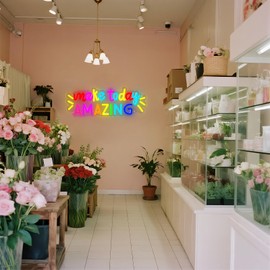 Make Today Amazing Neon Sign,Positive LED Neon Light for Wall Decor,Inspirational Letter LED Sign Multicolored Light Up Sign for Classroom Wedding Party Store Home Birthday Neon Decor