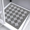 Square Shower Mat Non Slip Anti Mould 60x60cm Gray Bath