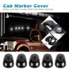 Partsam 5pcs 12LEDs Smoke/White Cab Roof Top Marker Running Lights