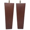 Leg Daddy 7" Walnut Finished Tapered Pyramid Sofa Leg, Set