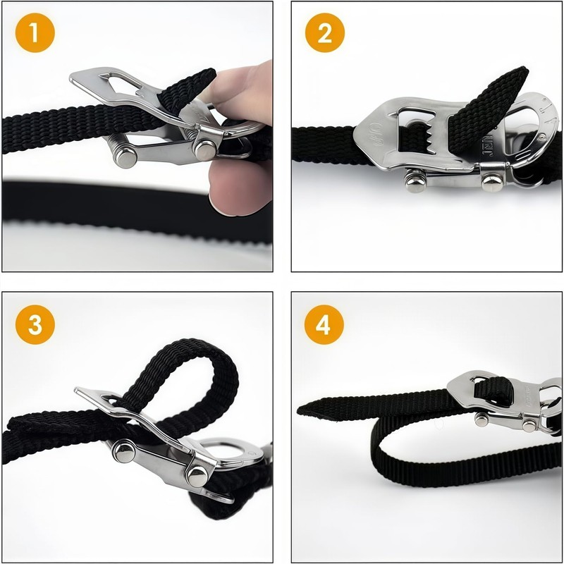 COZYROOMY Ultra-Lightweight Bike Pedals with Toe Clips & Straps |