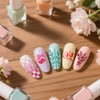 UNICRAFTALE 6 Stück Nagel Stempelset Schmetterlings Blumen Tiny Bären Nail