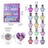 Set de Esmaltes Kuromi con 15 Piezas, Gemas y Lima