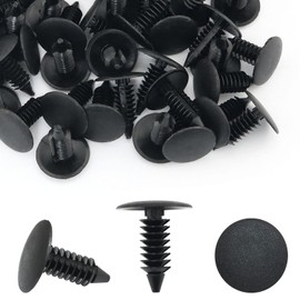 ITROLLE 50PCS Black Plastic Nylon Rivet Clips Furniture Assembly Shelves Retainer Vapor Barrier Christmas Tree Fasteners for Crawlspace Barrier Poly Liners, Covers and Encapsulations