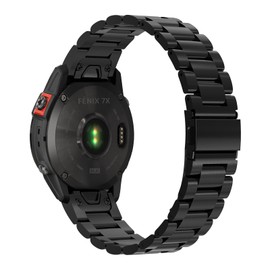 Strap for Garmin Fenix 8 51mm, 26mm Replacement Band Metal Stainless Steel Quick-Fit Strap for Fenix 7X, Fenix 6X Pro, Fenix 6X, Fenix 5X Plus, Fenix 5X, Fenix 3, Fenix 3 HR, Descent Mk1/Mk2/Mk2S
