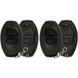 KeylessOption Keyless Entry Remote Control Black Car Key Fob Shell Case Cover Button Pad for Toyota Dealer Installed Alarm System BAB237131-022 (Pack of 2)