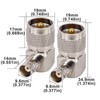 BOOBRIE PL259 UHF Male to BNC Female Right Angle RF