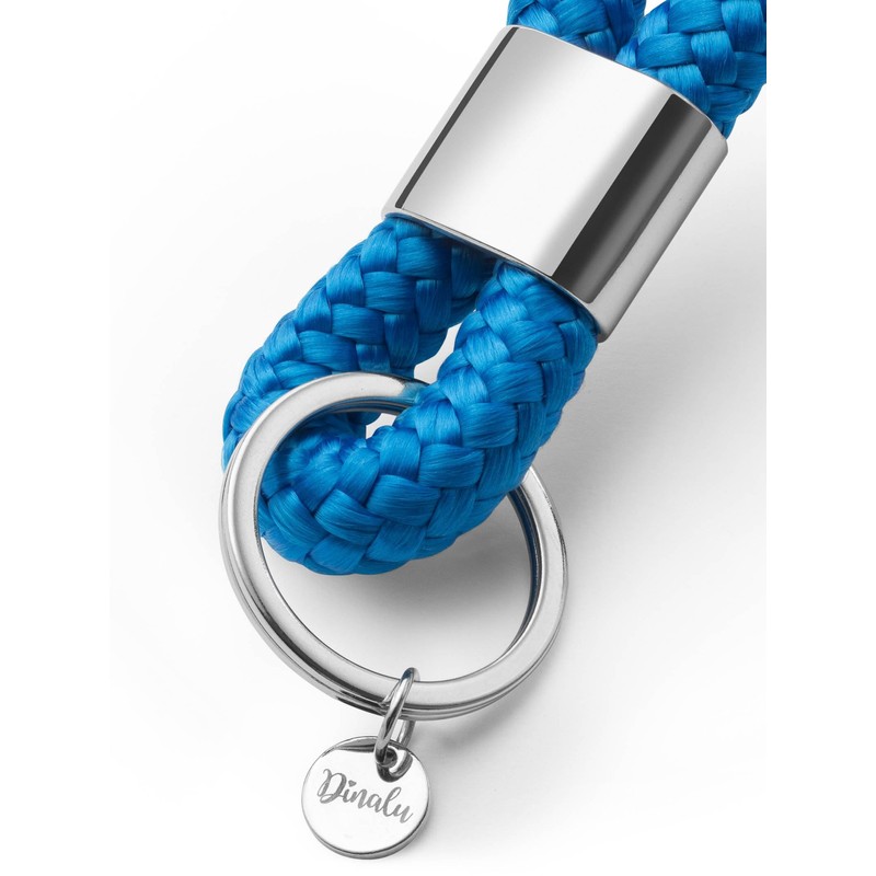 Key pendant with silver metal in maritime design made of