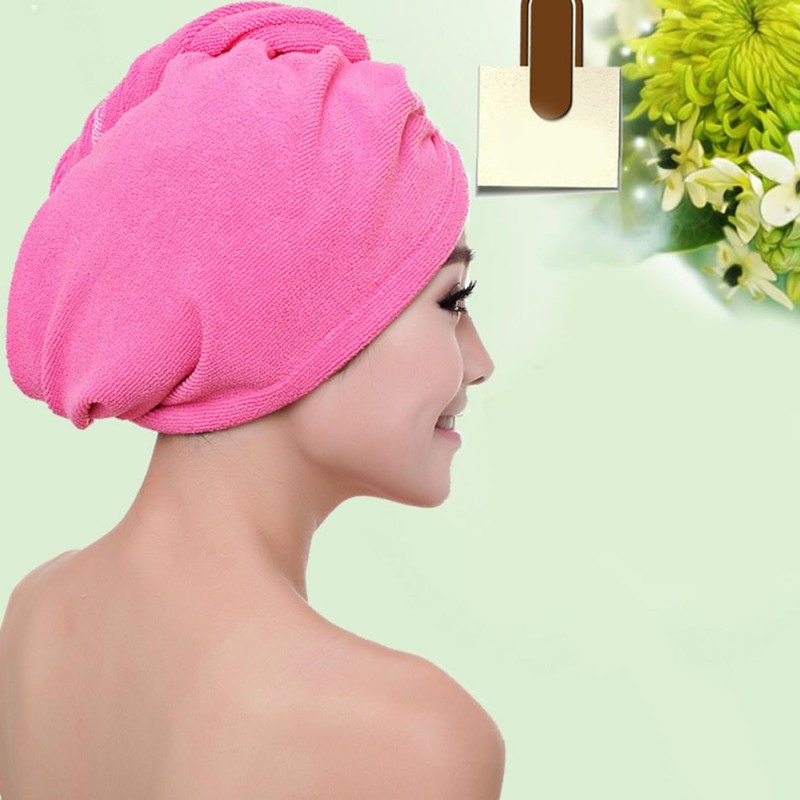 Toalla De Secado Rápido Microfibra Gorro Cabello Ligero y Cómodo